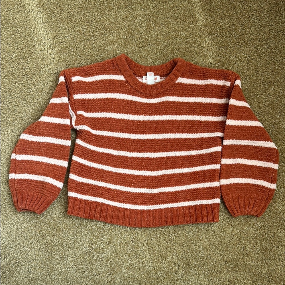 Cat & Jack Girls Striped Sweater